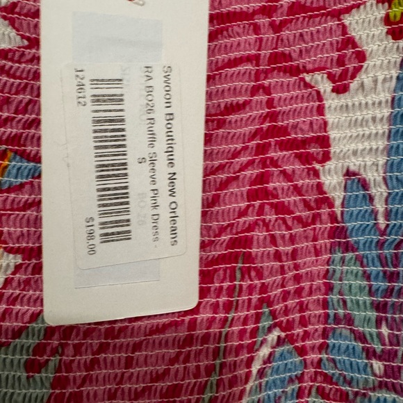 Ranna Gill Floral Smocked Ruffle Dress Size S - Picture 4 of 6